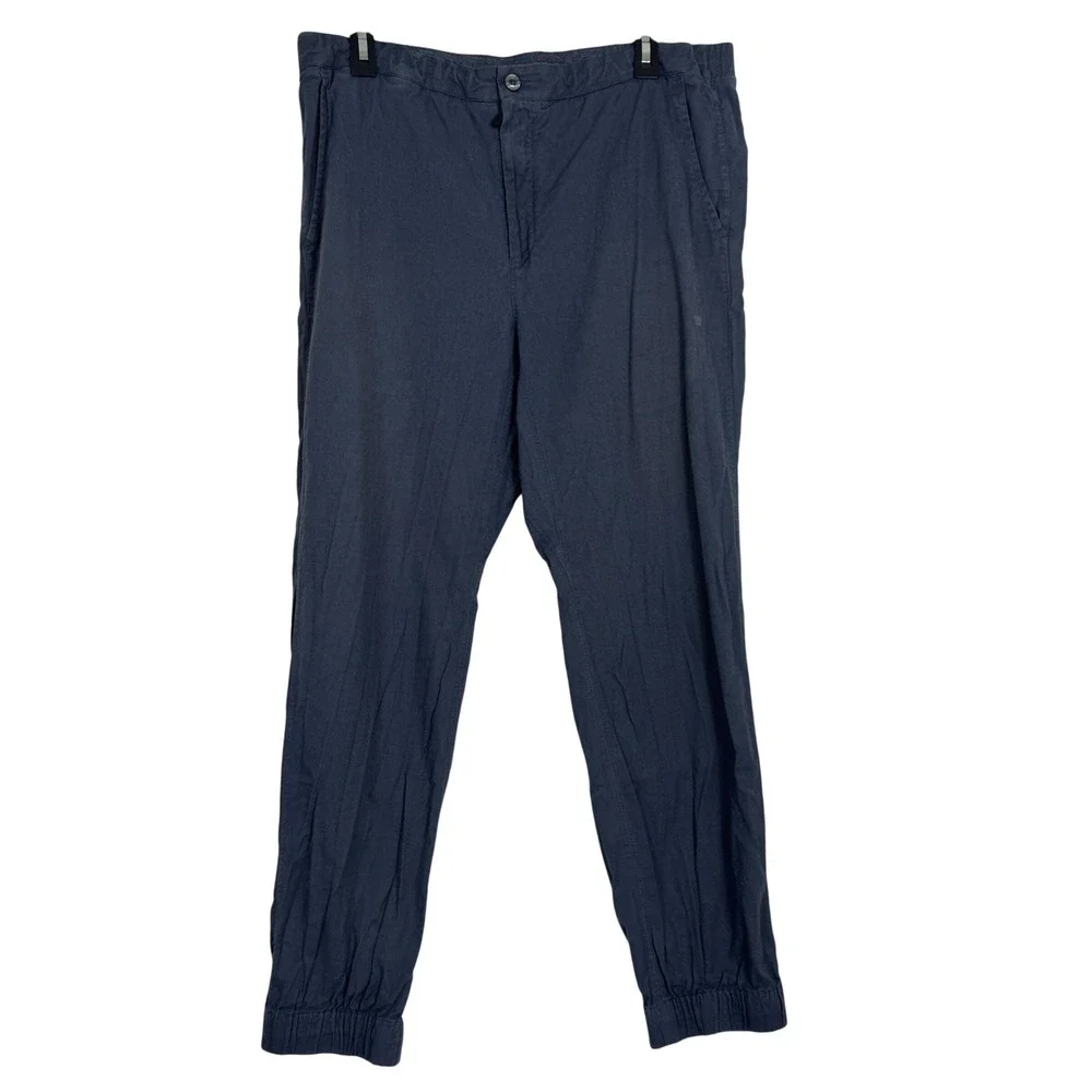 Mack Weldon Mens Blue Gray Cotton Stretch Sunday Jogger Pants‎ Size XL